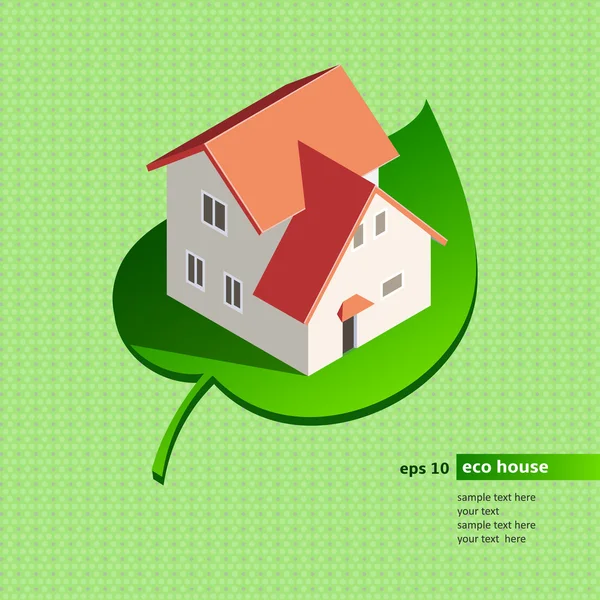 Eco house — Stock Vector