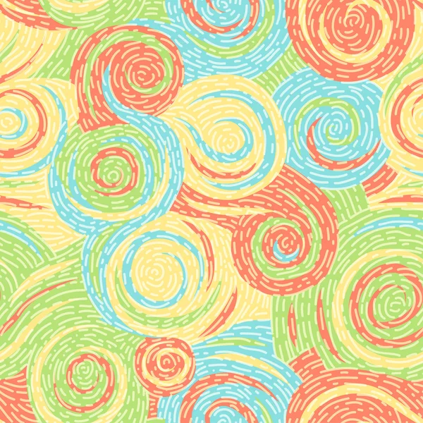 Färg virvlar abstrakta sömlösa mönster — Stock vektor