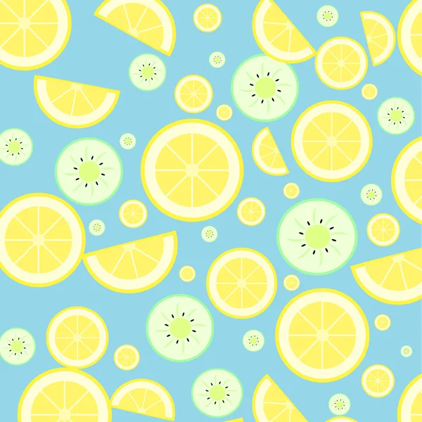 Лимон и киви — стоковый вектор