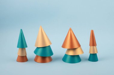 Stilize noel ağacı. Organik modern Noel süslemeleri.