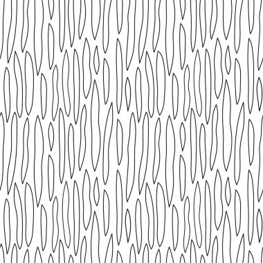 Siyah ve beyaz el, soyut şekilli elementlerle kusursuz desen çizmiş..