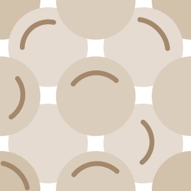 Soyut geometrik çember deseni. Bej rengi, renksiz arkaplan.