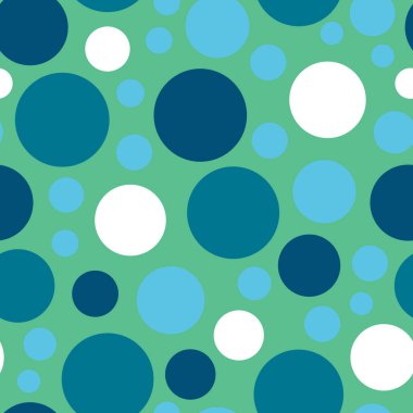 Soyut Geometrik Çember Deseni. Yeşil, mavi ve turkuazsız arkaplan.