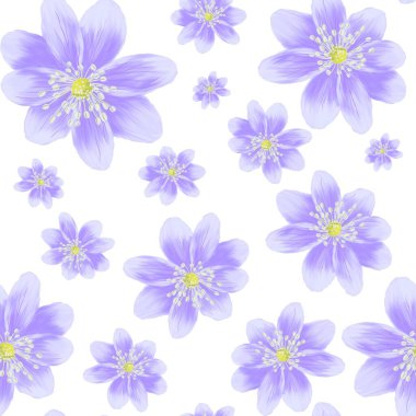 Beyaz arka planda menekşe çiçeği desenli el çizimi. Kumaş, ambalaj kağıdı, ambalaj, yapıştırma kitabı.