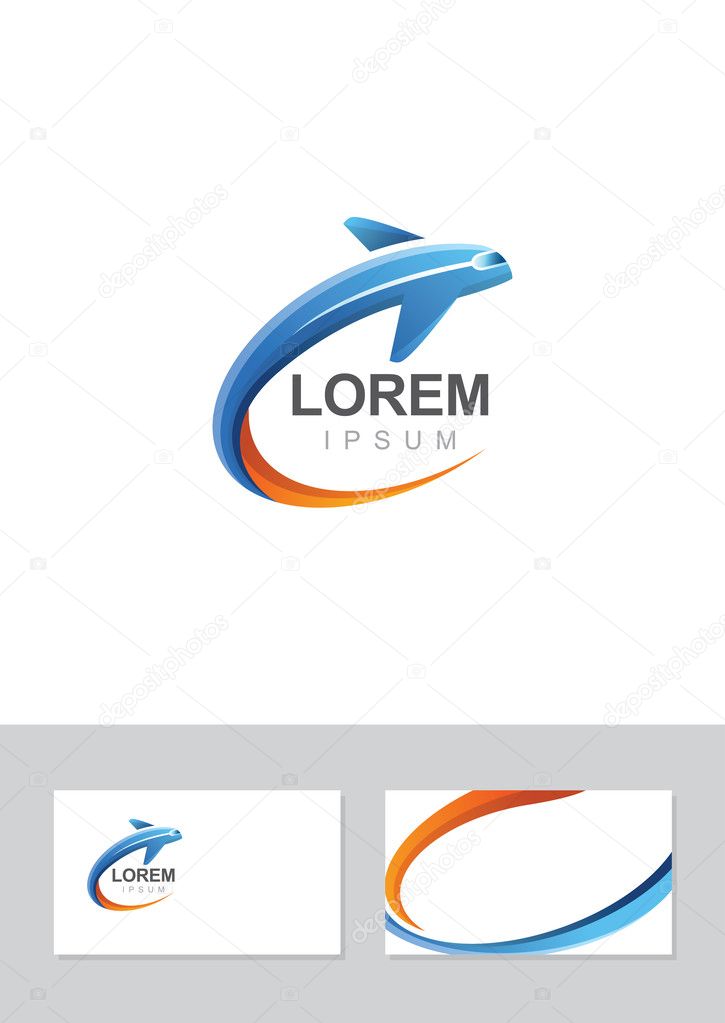 Airplane flight icon silhouette in vector format 