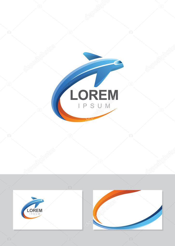Airplane flight icon silhouette in vector format.
