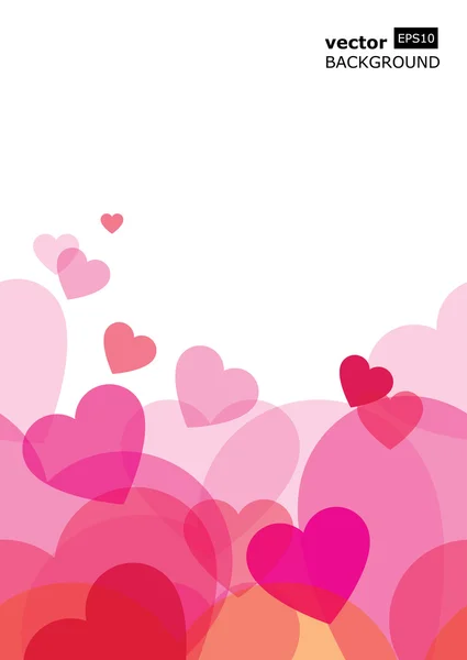 Abstract seamless background with pink hearts — Stock Vector