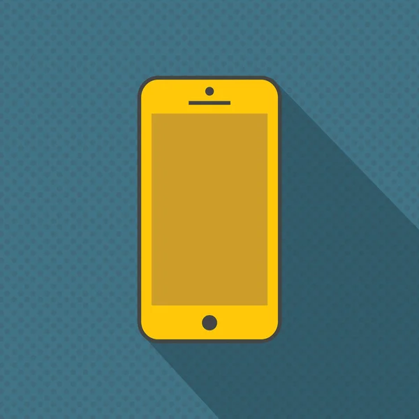 抽象黄色手机上蓝色的虚线无缝图案背景 — 图库矢量图片