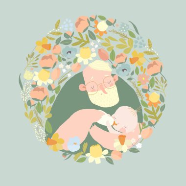 Çizgi filmdeki Baba Bebeği Çiçeklerdeki Şişeden Besliyor