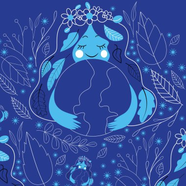 Çevre ekolojisi şablon arkaplanı, vektör resmi çizer