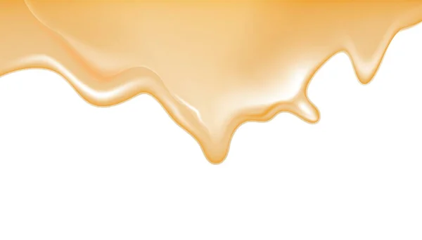 Honey Flowing White Background Vector Image — Vetor de Stock