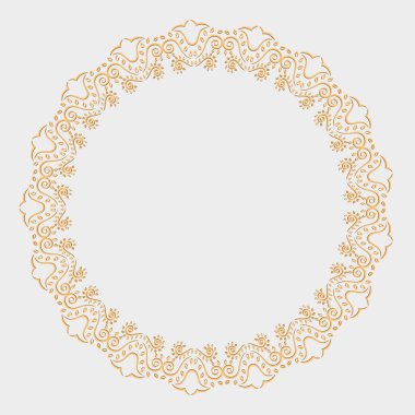 Şablon Klasik vintage daire kenar arkaplanı