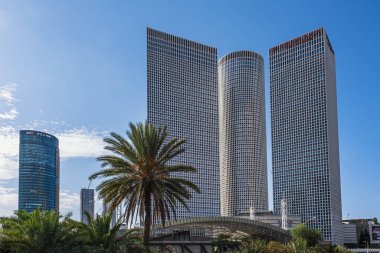 Tel Aviv - Jaffa, İsrail. 16 Ekim 2021: Modern Tel Aviv Şehri.