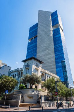 Tel Aviv - Jaffa, İsrail. 14 Ekim 2021: Modern Tel Aviv Şehri.