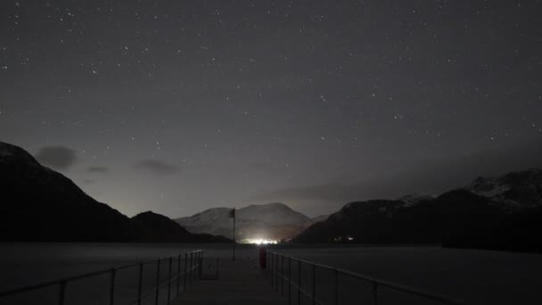 Time Lapse Orion Moving Bassenthwaite Lake English Lake District — Stockvideo