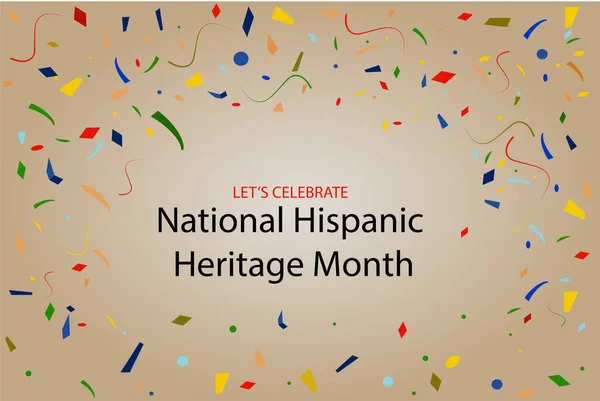 Γράμματα Εθνική Ισπανικής Κληρονομιάς Μήνας Διαφορετικές Σημαίες Της Αμερικής Και — Διανυσματικό Αρχείο