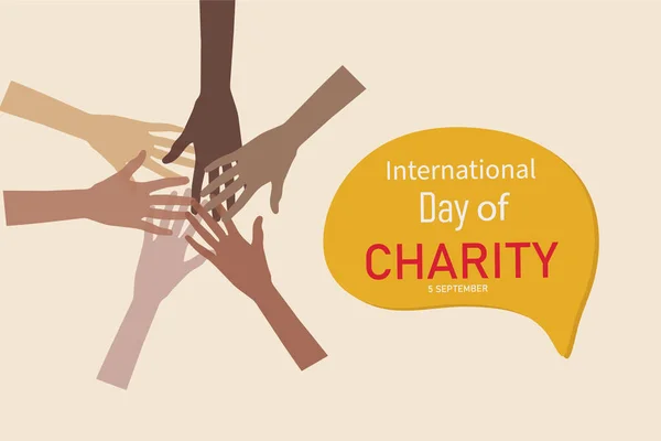 Vector Illustration Subject Global Day Charity — 스톡 벡터