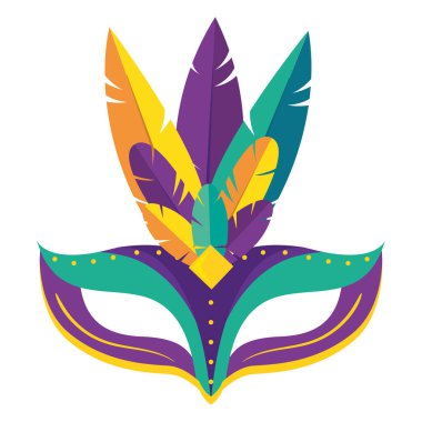 Tüy taşıyıcı tüylü karnaval maskesi