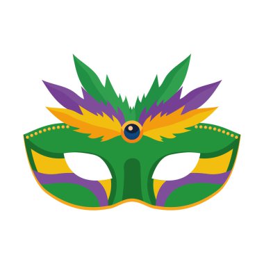 Tüy taşıyıcı tüylü karnaval maskesi