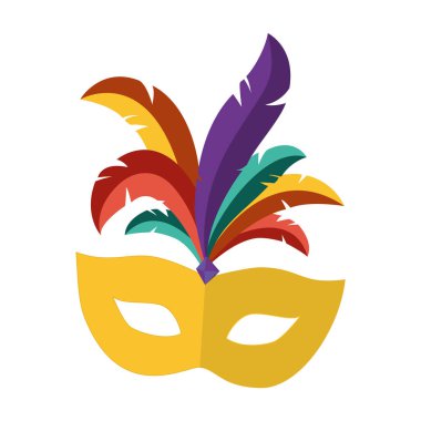 Tüy taşıyıcı tüylü karnaval maskesi