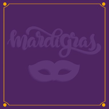 Mardi Gras karnaval maskesi Vektörü 'nün davetkar poster silueti