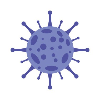 İzole edilmiş renkli virüs simgesi Bakteri Vektörü