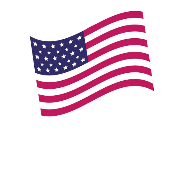 Izolovaný Vektor vlajky USA — Stockový vektor