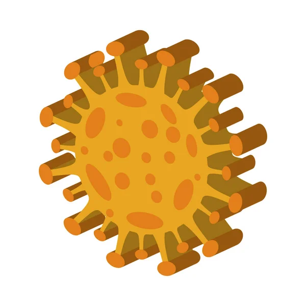 Isolated colored 3d virus icon Bacteria Vector — Stock Vector