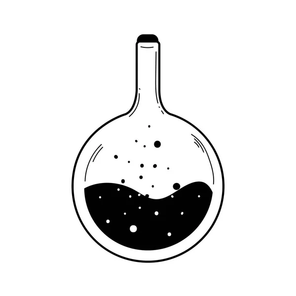 Potion Alchimie Isolée Esquisse Ésotérisme Illustration Vectorielle — Image vectorielle