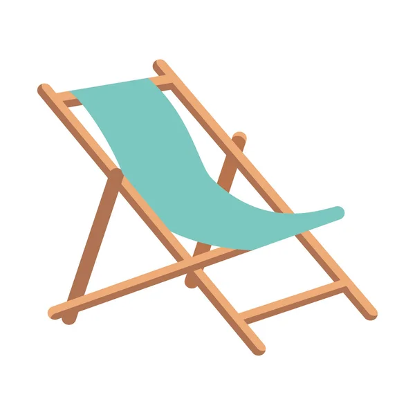 Isolado Verão Resort Cadeira Ícone Vector Ilustração — Vetor de Stock