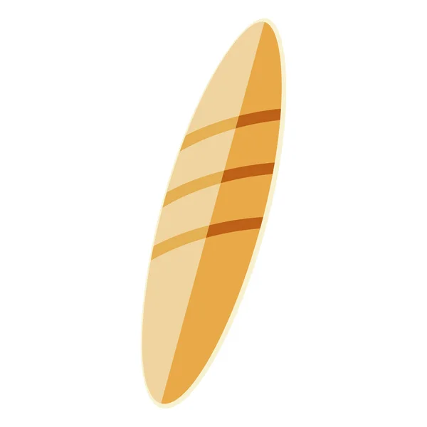 Ícone Isolado Prancha Surf Design Plano Ilustração Vetorial — Vetor de Stock