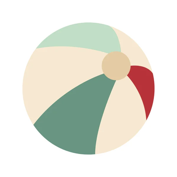 Izolowana Kolorowa Ikona Piłki Plażowej Płaska Konstrukcja Ilustracja Wektora — Wektor stockowy