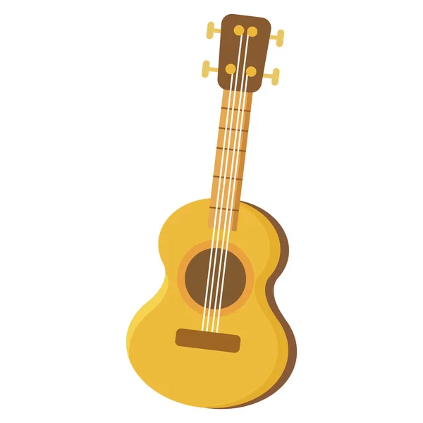 Izolált Gitár Ikon Lapos Design Vector Illusztráció — Stock Vector