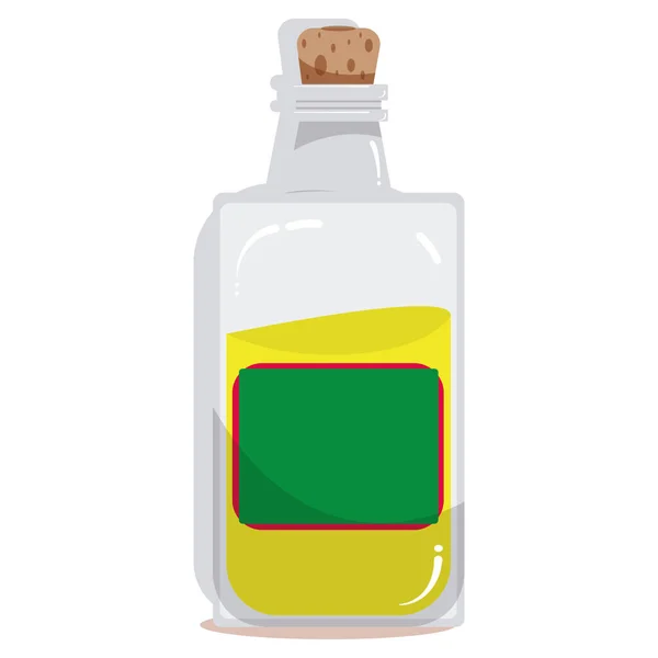 Isolé Bouteille Tequila Croquis Icône Illustration Vectorielle — Image vectorielle