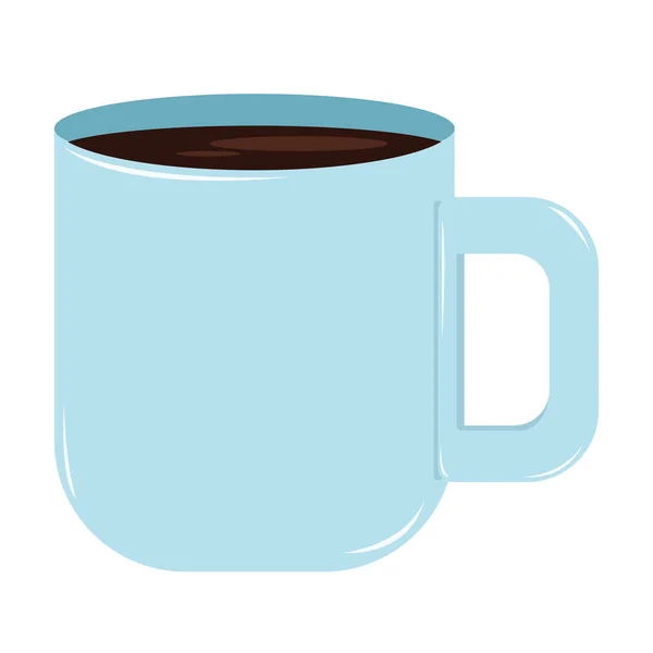 Taza Café Aislada Bebida Caliente Ilustración Vectorial — Vector de stock