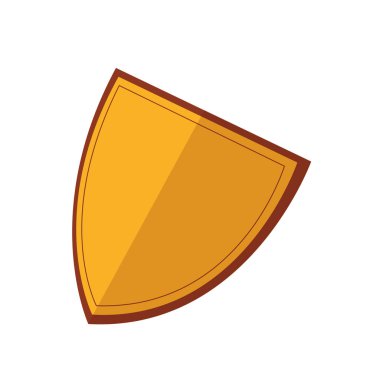 İzole edilmiş ortaçağ kalkan taslak ikonu Vektör illüstrasyonu