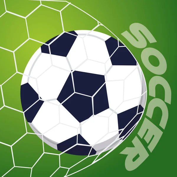 Μπάλα Ποδοσφαίρου Μια Καθαρή Αφίσα Ποδοσφαίρου Διάνυσμα Εικονογράφηση — Διανυσματικό Αρχείο