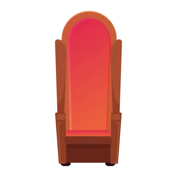 Aislado Color Trono Silla Icono Vector Ilustración — Archivo Imágenes Vectoriales