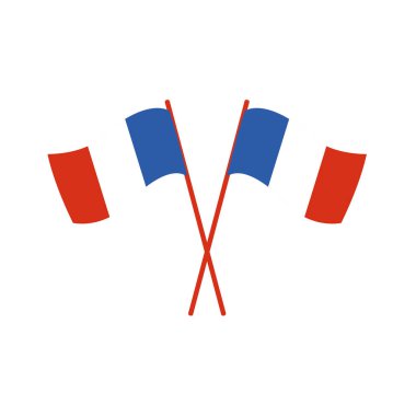 Fransa Vektör illüstrasyonunun izole edilmiş bir çifti