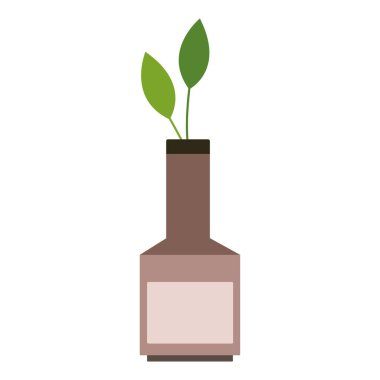 Tencere Vektörü illüstrasyonunda izole edilmiş yeşil bitki