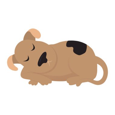 İzole edilmiş şirin köpek karakteri çizim simgesi Vektör illüstrasyonu