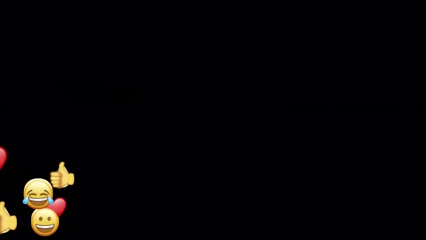 Кнопка Любов Реагувати Емоції Піктограма Анімовані Альфа Каналом — стокове відео