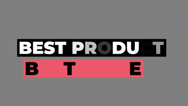 Meilleur Produit Meilleur Prix Mot Animation Motion Vidéo Graphique Avec — Video