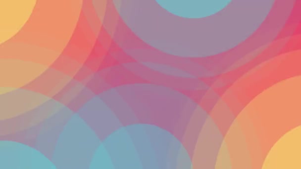 Абстрактный Анимированный Цветной Круг Бесшовный Цикл Движения Фоновое Видео — стоковое видео