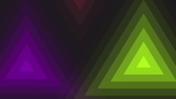 Triángulo Movimiento Bucle Inconsútil Fondo Oscuro Vídeo Gráfico Movimiento Abstracto — Vídeo de stock