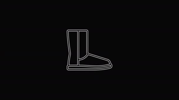 Ікони Сонцезахисного Скла Взуття Прозорого Фону Альфа Канал — стокове відео