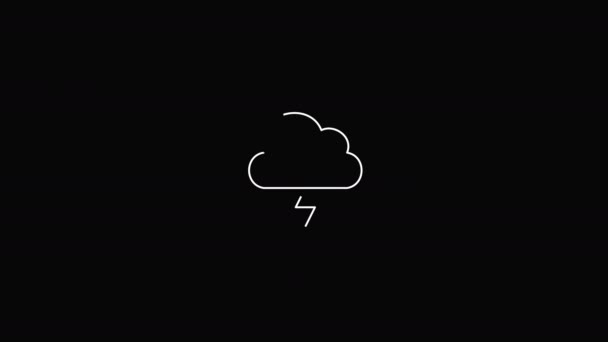 Icons Weather Transparent Background Alpha Channel — Stock Video