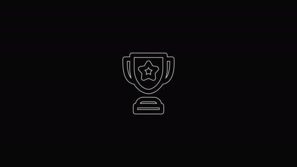 Иконки Трофея Консольный Прозрачный Фон Альфа Каналом — стоковое видео