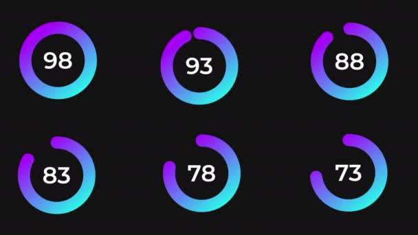 Circle Percentage Diagrams Science Futuristic Loading Circle Ring Loading Transfer — Stock Video