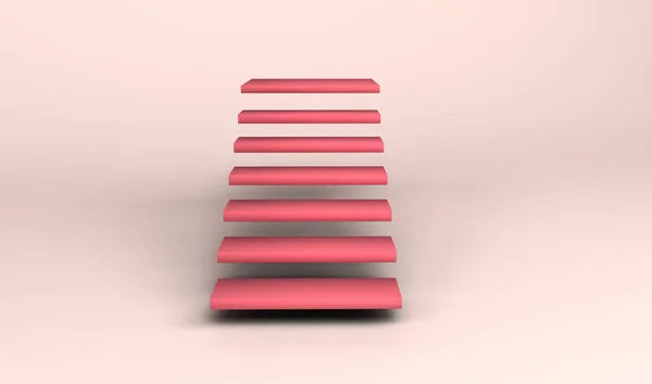 Render Colore Rosa Scuro Scale Sfondo Rosa Chiaro — Foto Stock